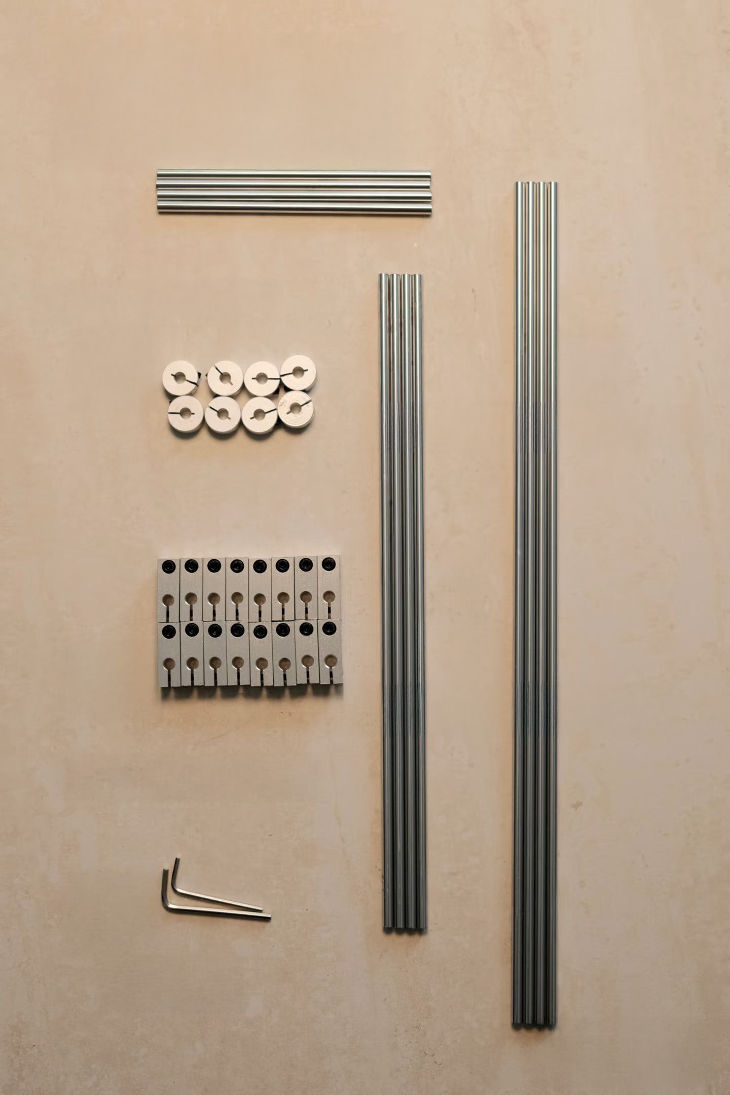 Minimalist Steel Rod & Wood Storage Rack